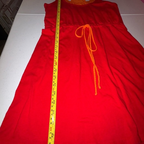 LC Lauren Conrad Red and Orange Midi Dress - Picture 3 of 9